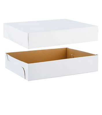 19" x 14" Corrugated Cardboard Cake Boxes With Lids 4ct by STIR