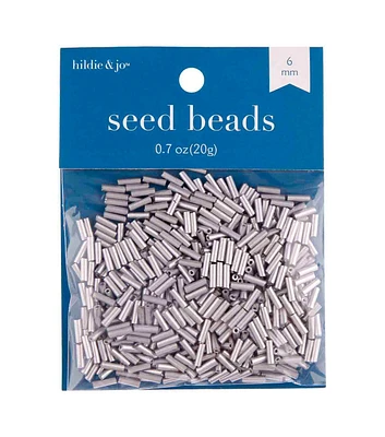 6mm Silver Plated Seed Beads by hildie & jo