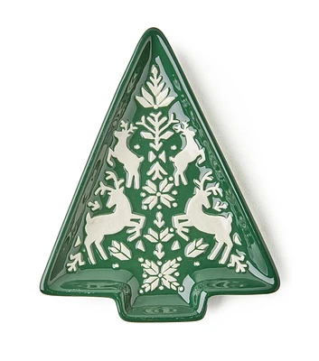 7" Ceramic Christmas Tree Plate by Place & Time