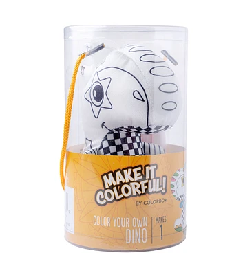 Colorbok 7ct Dino Stuffed Animal & Markers Coloring Kit