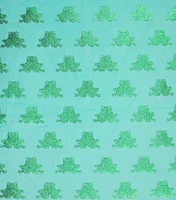 Metallic Green Frogs Pure Plush Fleece Fabric