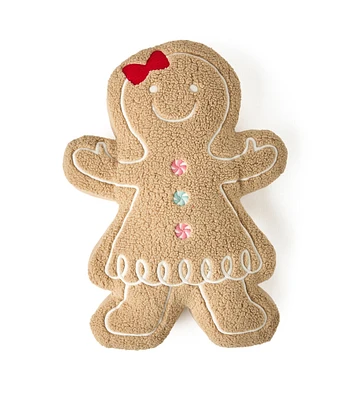 19" x 14" Christmas Gingerbread Girl Pillow by Place & Time