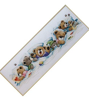 Janlynn 19"x 7" Sleepy Bears Counted Cross Stitch Kit