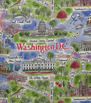 Washington DC City Pride Cotton Fabric