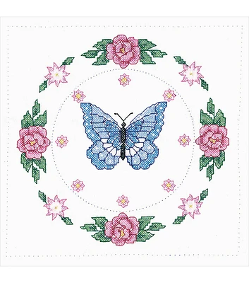 Tobin 18" Butterfly & Roses Stamped Quilt Blocks 6pk