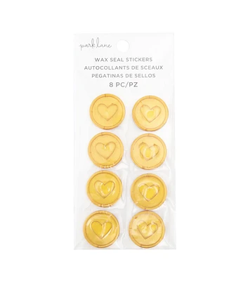 8ct Gold Heart Wax Seal Stickers by Park Lane