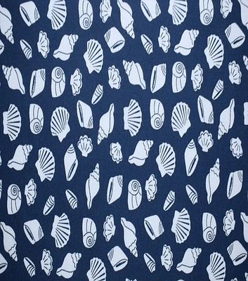 Seashells on Blue Quilt Cotton Fabric by Quilter's Showcase