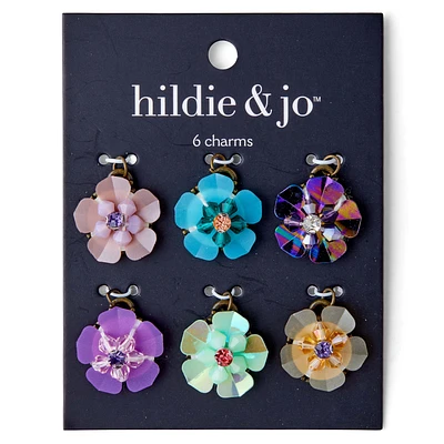 6ct Sequin Flower Charms by hildie & jo