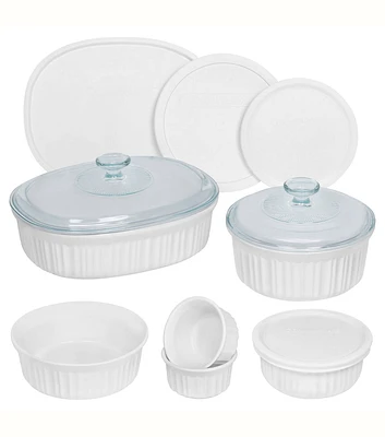 Corningware French White 12pc Round & Oval Baking Set