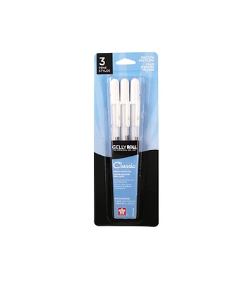 Sakura Gelly Roll Pen Set 3 Pens White Bold