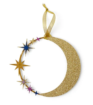 14" Christmas Star & Crescent Moon Iron Ornament by Place & Time