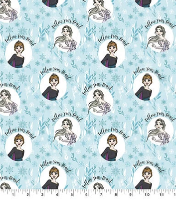 Princess Anna Elsa Disney Cotton Fabric