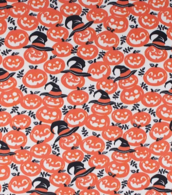 Blizzard Fleece Happy Haunting Pumpkins Fabric