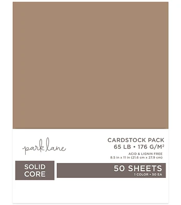 50 Sheet 8.5" x 11" Kraft 176gsm Cardstock Paper Pack by Park Lane