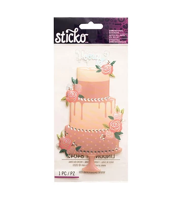 Sticko Rose Wedding Cake Flat Stickers