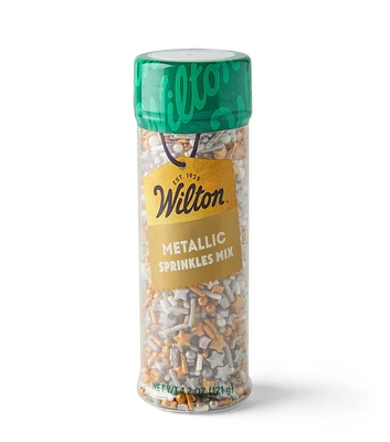 Wilton 4.2oz Christmas Tall Gold Metallic Mix Sprinkles