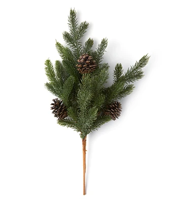 21" Christmas Green Balsam Fir With Iced Pinecones by Bloom Room