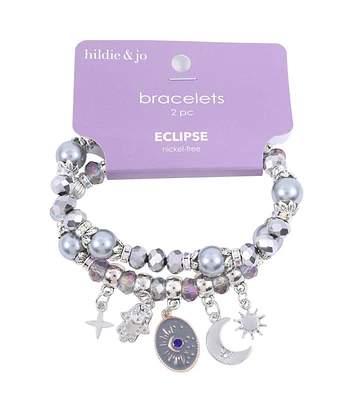 2ct Halloween Silver Moon Bracelets by hildie & jo