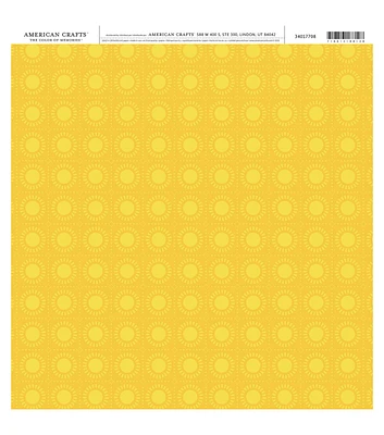 American Crafts Yellow Sun Single Sheet