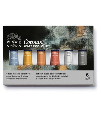 Winsor & Newton Cotman Metallic Watercolor 6ct Tube Set