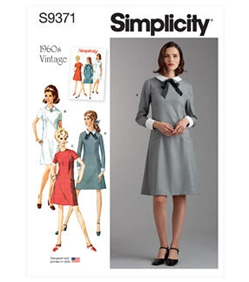 Simplicity S9371 Size 18W to 26W Misses & Women's Dress Sewing Pattern