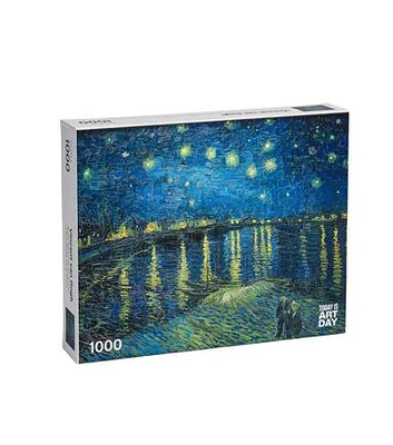 Today Is Art Day 27" x 19" Starry Night The Rhone Puzzle 1000pc