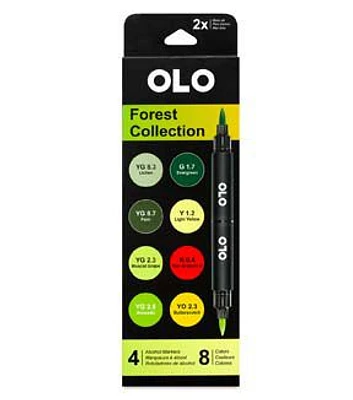 OLO 4ct Forest Set 6 Color Double Ended Markers