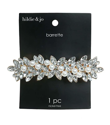 1pc Pearl Rhinestone Flower Hair Barrette by hildie & jo