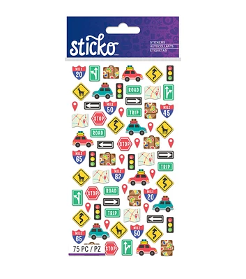 Sticko Stickers Mini Road Trip Travel Icons