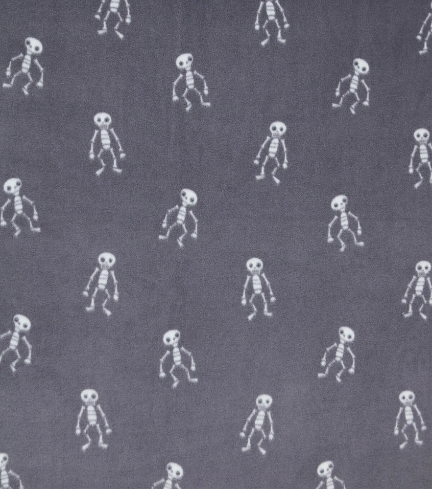 POP! Halloween Skeletons Lightweight Fleece Fabric