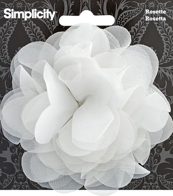 Simplicity Rosette Flower Accessory White