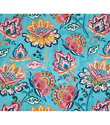 Bright Jacobeans on Blue Outdoor Fabric