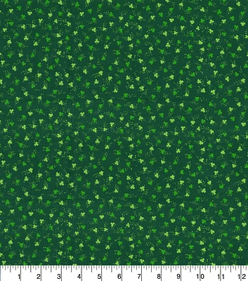 Fabric Traditions Shamrocks on Green St. Patrick's Day Cotton Fabric