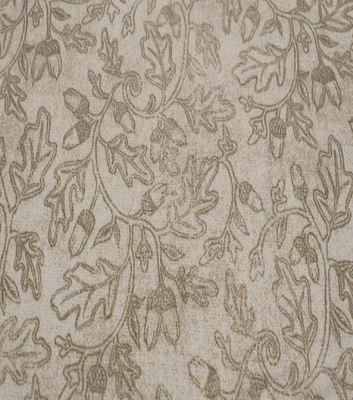 107" Wide Tonal Oak Scroll on Tan Flannel Fabric