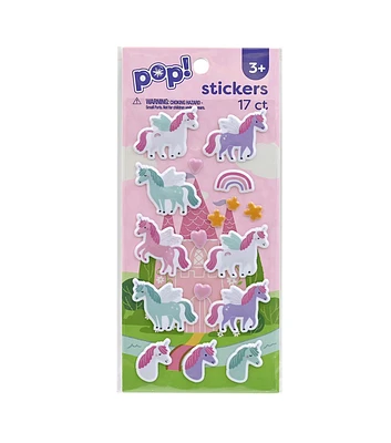 17pc Unicorn Foam Stickers by POP!