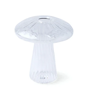 4" Clear Glass Mushroom Vase by Place & Time