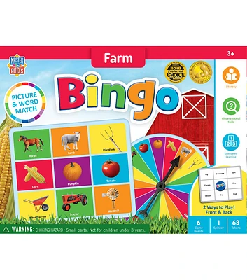 MasterPieces 70ct Farm Bingo Kids Games