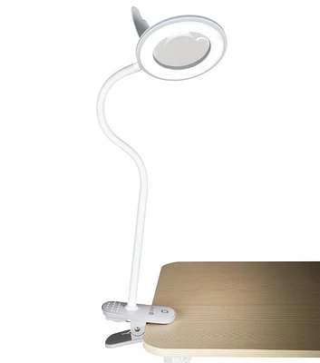 OttLite 19” White Lighted Magnifier Clip Lamp