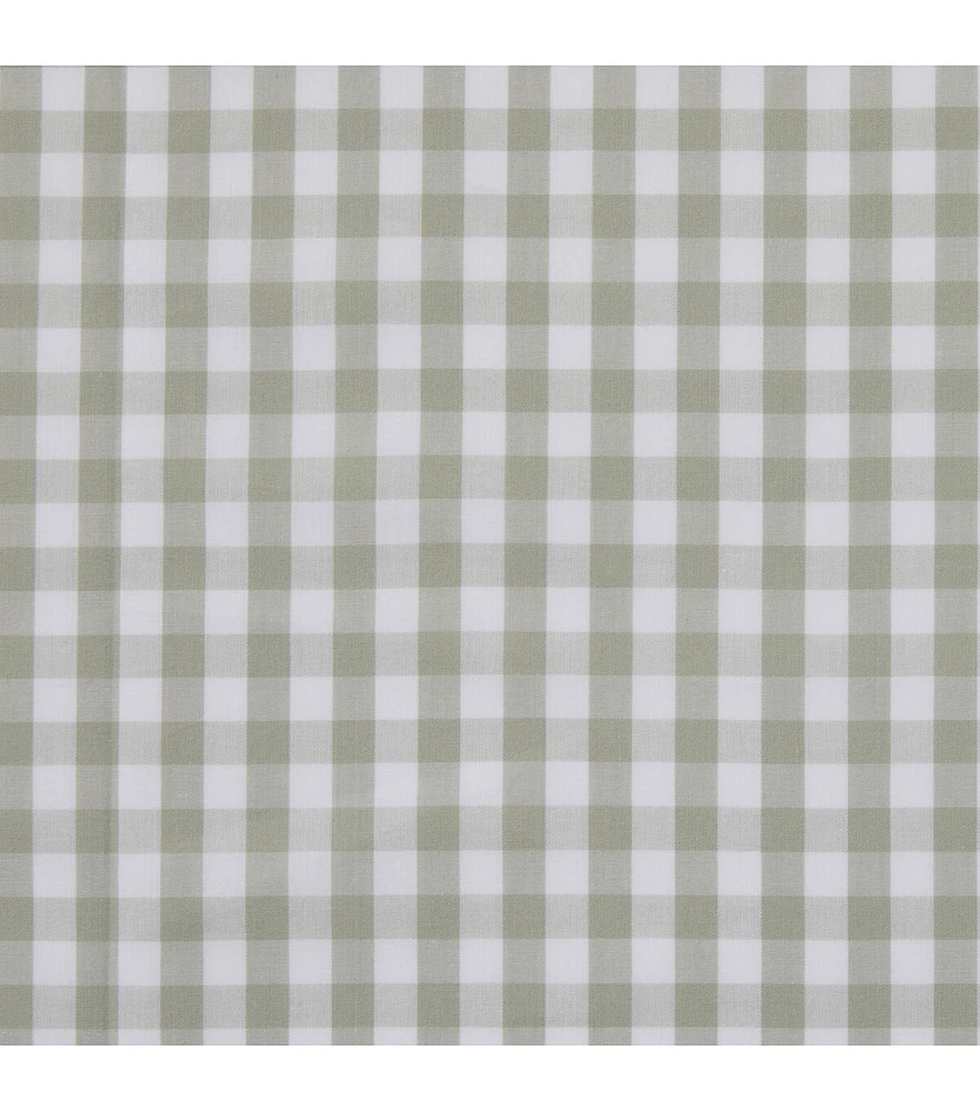 Sage Green Mini Gingham Shirting Fabric