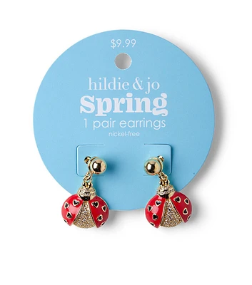 1" Spring Ladybug Earrings by hildie & jo