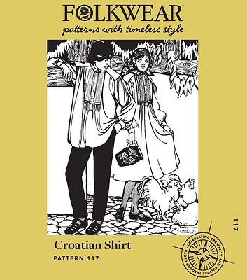 Folkwear 117 Men's & Women's Croatian Shirt Sewing Pattern