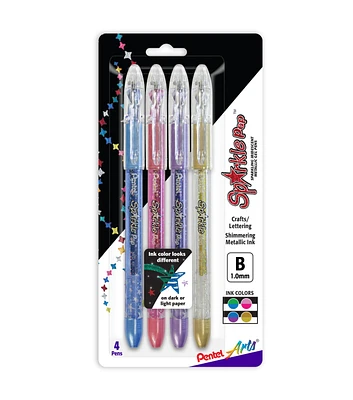 Pentel Sparkle Pop Metallic Gel Pen Set 4 Colors