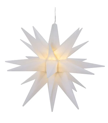 Northlight 12" White Pre Lit LED Christmas Moravian Star