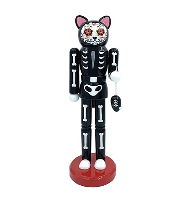 Santa's Workshop 14" Day of the Dead Cat Nutcracker