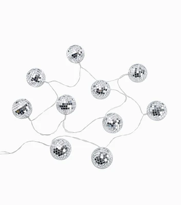 2" Christmas LED Silver Disco Ball String Lights by Place & Time