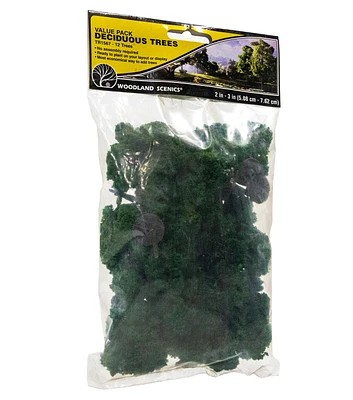 Woodland Scenics 2" to 3" Deciduous Trees Value Pack 12ct