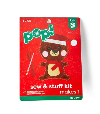 Christmas Teddy Bear Sew & Stuff Ornament Makes 1 by POP!