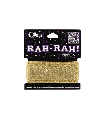 Rah Rah 7/8 inch Galena Gold Ribbon