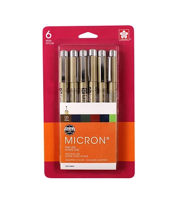 Pigma Micron Pen Sets 6PK