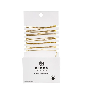 7" LED Gold Wire With Warm White String Lights 25ct by Bloom Room